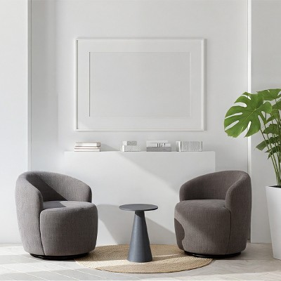 360° Swivel Accent Chair Set Of 2 Comfy Chenille Swivel Lounge Chair Arm Chair Single Sofa ,Swivel Barrel Chair For Living Room-Cuddlewood