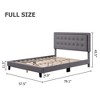 Modern Upholstered Platform Bed with Button Tufted Headboard - 2 of 4