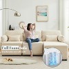 DYHome 92" L-Shaped 3 Seater Modular Sectional Sofa with Ottoman, Sturdy Metal Frame & Cloud Couch Design ¨C No Assembly Required - 4 of 4