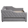 YOOCOZZ Full XL Size Linen Upholstered Daybed with LED Lighting and Trundle - 4 of 4