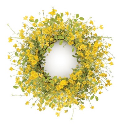 Melrose Daisy Floral Wreath 20"D