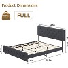 coucheta Bed Frame with Headboard and Type-C & USB Ports, Adjustable Linen Upholstered Platform Bed Frame, No Box Spring Needed, Easy Assembly - 2 of 4