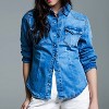 Women's Chambray Pearl Snap Shirt - Q2 - 3 of 4