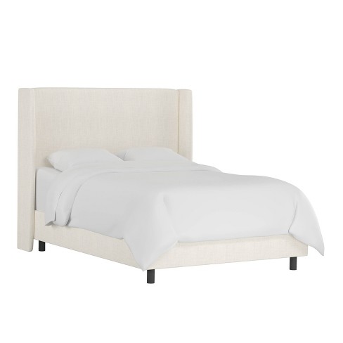 Full Antwerp Upholstered Wingback Bed, White Upholstered Bed Frame