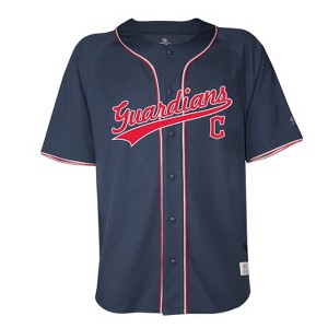 MLB Cleveland Guardians Men's Button Down Jersey - XXL : Target