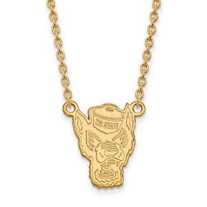Black Bow Jewelry 10k Yellow Gold North Carolina State Wolfpack NCAA Necklace 18 Inch - 1 of 4