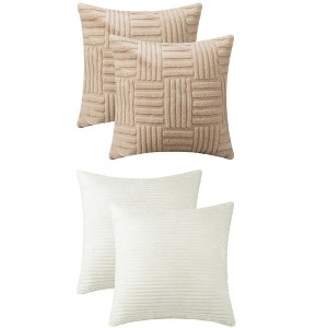 REGALWOVEN 4 Pcs Modern Couch Sofa Home Throw Pillow Covers 18" x 18" - 1 of 4