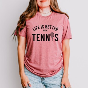 Simply Sage Market Life Is Better With Tennis Short Sleeve Tee - 1 of 4
