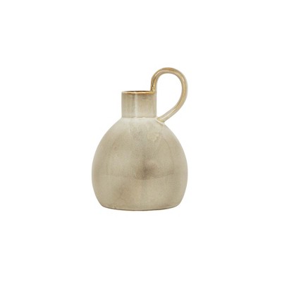 Oversized Handle Pitcher Vase White Porcelain by Foreside Home & Garden