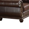 Acme Furniture Anondale Grain Leather Accent Chair Espresso/Cherry - 3 of 4