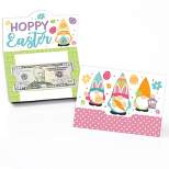 Big Dot of Happiness Easter Gnomes - Spring Bunny Party Money and Gift Card Holders - Set of 8
