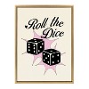 Kate & Laurel All Things Decor 18"x24" Roll The Dice Pink Framed Canvas by Alli Standefer Bright Gold - 2 of 4