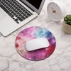 Insten Round Mouse Pad Galaxy Space Nebula Design, Non Slip Rubber Base, Smooth Surface Mat, For Home Office Gaming (7.9" x 7.9") - 2 of 4
