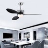 52" ABS Blades Ceiling Fan with Lights and DC Remote, DC Motor with 3 ABS Fan Blades & 2 Down Rods, with Light for Bedroom, Living Room - 3 of 4