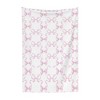 Pink Bow Flannel Blanket, Princess Style Watercolor Bow Fleece Blanket for Bedroom Sofa Dormitory, Fairy Tale Bow Ribbon Striped Pink White Blanket - 4 of 4