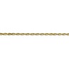 Black Bow Jewelry 2.25mm, 10k Yellow Gold Lightweight D/C Rope Chain Anklet or Bracelet - image 2 of 4