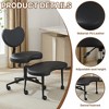 Rbied Adjustable Height Office Chair Accent Chair Meditation Chair with Swivel Footrest and Wheels - 2 of 4