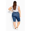 CITY CHIC | Women's Plus Size Turn Up Distressed Detail Knee Length Short - mid denim - 16W - image 4 of 4