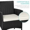 Best Choice Products 3-Piece Outdoor Wicker Conversation Patio Bistro Set, w/ 2 Chairs, Table - 4 of 4
