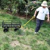 YONWAY Heavy Duty 660 Lbs Capacity Mesh Steel Garden Cart Folding Utility Wagon with Removable Sides10 inch Tire - 4 of 4