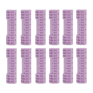 Unique Bargains Women's Heatless Voluminous Hair Roller 2.68"x0.87" Purple 12pcs - 1 of 4