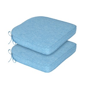 Aoodor Outdoor Dining Chair Cushions Set of 2, Waterproof Patio Furniture Seat Cushions, Outdoor Chair Pads with Ties - 1 of 4