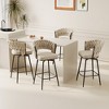 360°Swivel Bar Chairs set of 2, equipped with soft cushioned backrest counter stool, metal leg modern luxury kitchen chair - 2 of 4