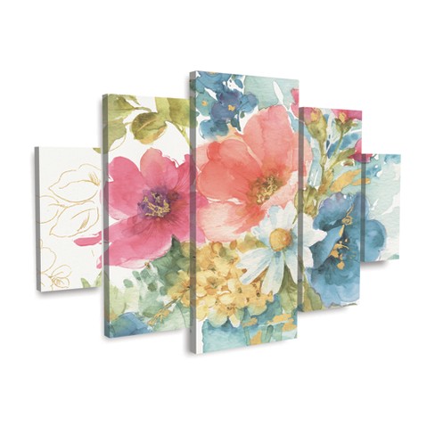 Lisa Audit 'my Garden Bouquet I' Multi Panel Art Set Large Diamond : Target