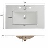 30 Inch Bathroom Vanity with Ceramic Sink, Soft Close Drawers and Beveled Handleless Design, Freestanding Storage Cabinet-Maison Boucle - 4 of 4