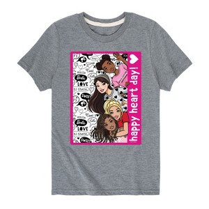 Boys' - Barbie - Happy Heart Day Short Sleeve Graphic T-Shirt - 1 of 4