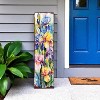 HomeRoots 36" Purple Pink And Yellow Iris Solid Wood Porch Sign - 2 of 4