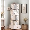 Yinvani Rotating Bookshelf for Small Space, 6 Tier Bookcase Storage Rack with Wheels, for Bedroom, Living Room, Study Room - 3 of 4
