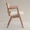 KLAREL Elye Armchair | Cane Backed Dining Chair With Leather Seat - 3 of 4