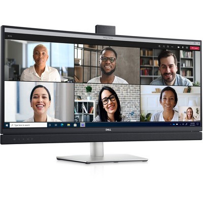 Manufacturer Refurbished Dell C3422WE 34.14" 21:9 Curved 3440 x 1440 WQHD Video Conferencing IPS Monitor, Black