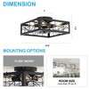 Airsurfer 16-Inch Black Low Profile Ceiling Fans with Remote - 3 of 4