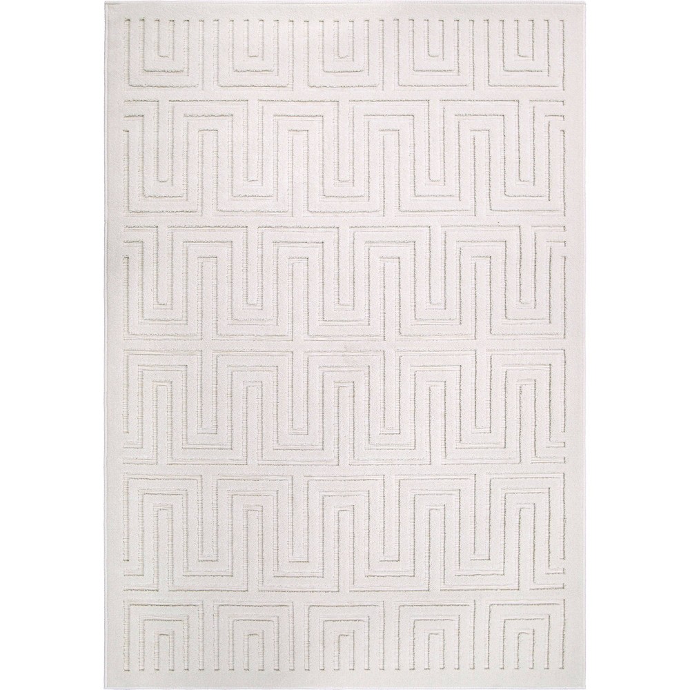  Dovetail Geometric Outdoor Rug Natural