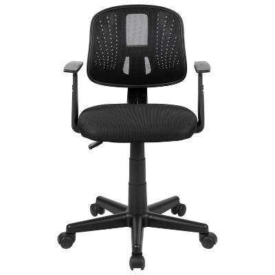 ErgoComfort High-Back Black Mesh Swivel Task Chair with Lumbar Support
