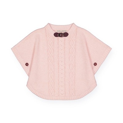 Hope & Henry Girls' Sweater Cape with Trim, Kids