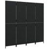 vidaXL Room Divider 4 Panels Black Poly Rattan - 4 of 4