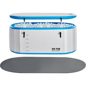 AMERLIFE Inflatable Cold Plunge Tub for Athletes, Portable Ice Bath with Insulated Lid, Non-Slip Mat, Chiller Compatible for Full-Body Recovery - 1 of 4