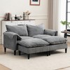 Ridstar Convertible Sofa with Footstool Storage For Living Room, Bedroom & Office-Gray - 4 of 4