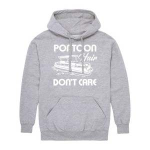 Men's - Instant Message - Pontoon Hair Don't Care Graphic Fleece Pullover Hoodie - 1 of 4