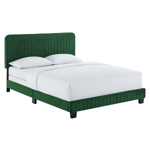 Modway Celine Channel Tufted Performance Velvet Queen Bed - 1 of 4
