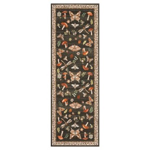 Washable Modern Printed Rug Non Slip Low Pile Rug Soft Contemporary Throw Floor Cover Foldable Indoor Carpet for Living Room Bedroom Playroom Nursery - 1 of 4