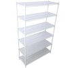 FONTOI 6 Tier Wire Shelving Unit, Adjustable Storage Racks with Wheels & Shelf Liners for Kitchen, Garage, White, 48"*84"*20" - 4 of 4