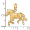 Black Bow Jewelry 14k Yellow Gold Satin and Diamond Cut Horse Pendant, 22mm - 4 of 4