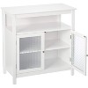 Kings Brand Furniture Peracino 2-Door Sideboard Buffet Storage Cabinet, Kitchen Accent Cabinet, White - 3 of 4