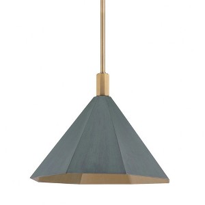 Troy Lighting Huntley 1 - Light Pendant in  Patina Brass/Verde - 1 of 1