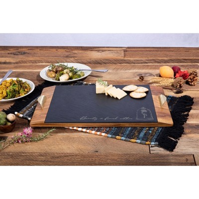 Toscana Disney Beauty and the Beast Covina Acacia and Slate Serving Charcuterie Tray