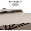 PURPLE LEAF Outdoor Cantilever Umbrella with Base Large Patio Umbrella Windproof Heavy Duty Hanging Offset Umbrella for Garden Outdoor Pool - 3 of 4